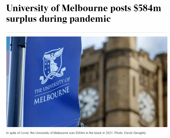 墨大收入冲至全澳第一，成为澳洲仅有的两所价值30亿澳币的大学之一