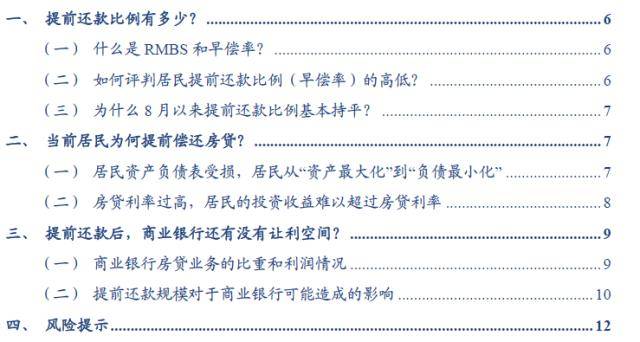 定量测算居民提前还款可能造成的影响