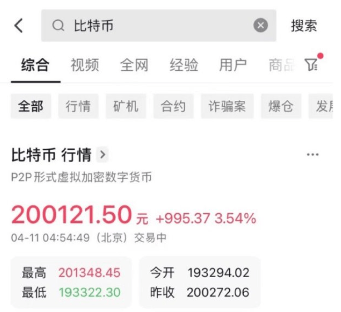 抖音支持查询多款加密货币行情，比特币今日升破30000美元