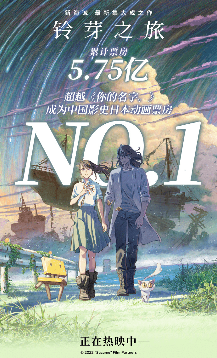 华纳将拍摄剧版《哈利·波特》 / 《铃芽之旅》成为中国影史上日本动画票房第一的电影