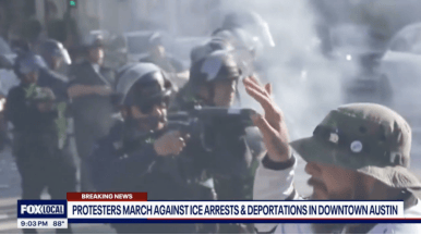 “声援洛杉矶”！美媒：美国得州首府爆发抗议活动，示威者与警方发生冲突